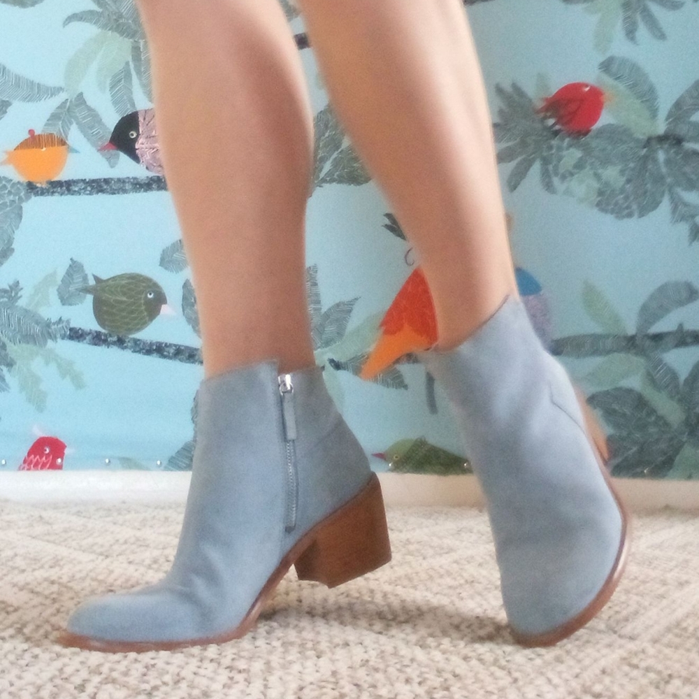 Pretty Sky Blue Ankle Boots